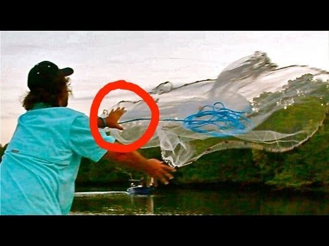 Cast Net Throwing For Live Bait